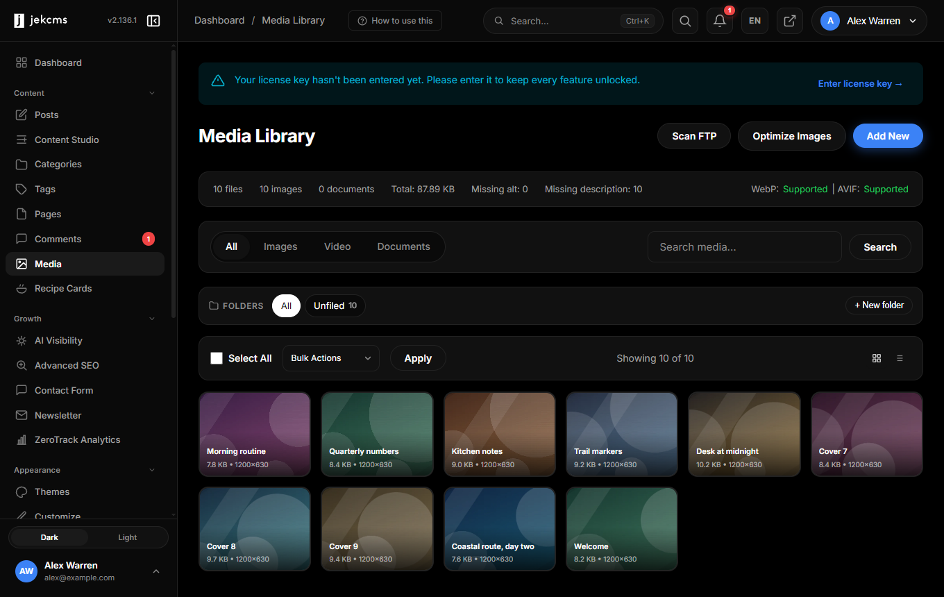 The media library