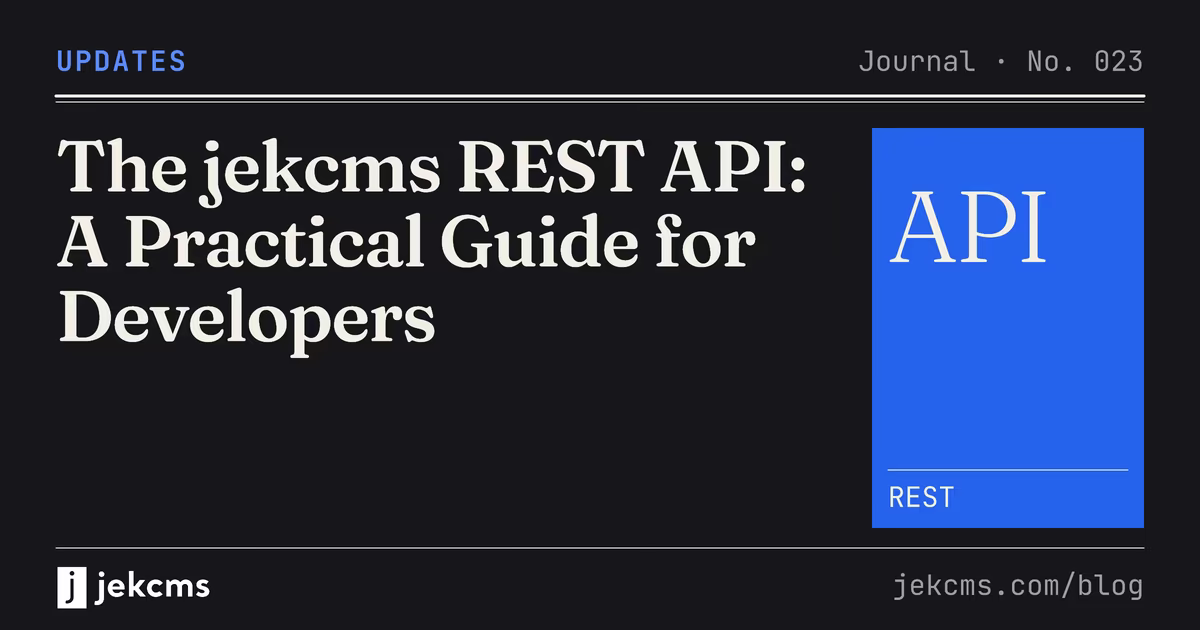 The jekcms REST API: A Practical Guide for Developers, jekcms blog cover