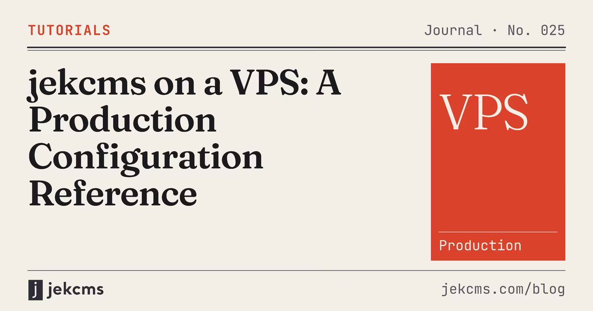 jekcms on a VPS: A Production Configuration Reference, jekcms blog cover