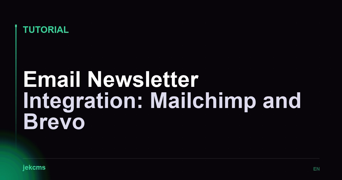 Email Newsletter Integration: Mailchimp and Brevo