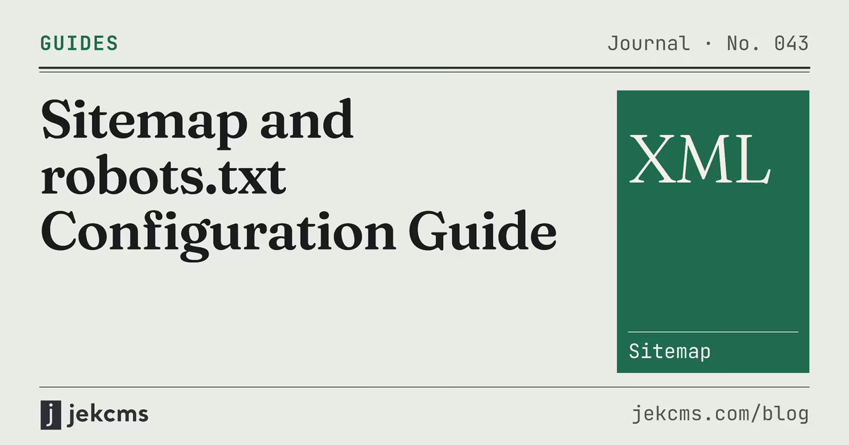 Sitemap and robots.txt Configuration Guide, jekcms blog cover