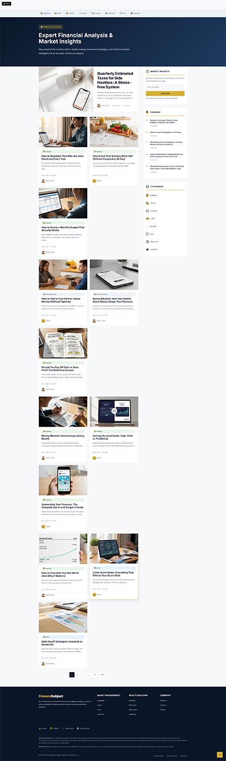 Finance theme preview